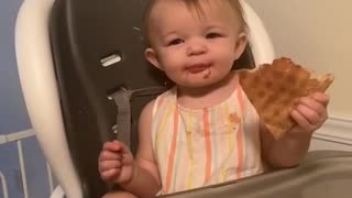 First Slice Of Pizza Brings Precious Smile