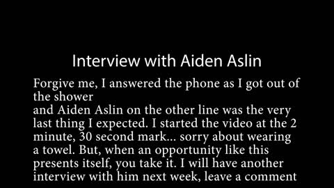 Surprise Interview with Aiden Aslin, who was Captured in Mariupol