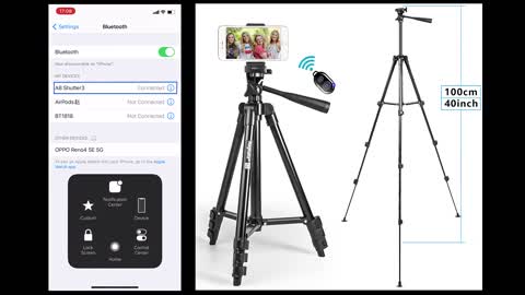 Phone Tripod Stand 40inch Universal Photography for Gopro iPhone Samsung Xiaomi Huawei