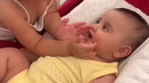 cool funny baby😊 | #shorts #WOAvideos #coolpeachybaby #mischievousbaby
