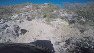 Riding the ATV’s through Blue Tank Wash in Arizona