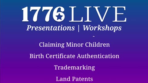 1776 LIVE Presentations | Workshops