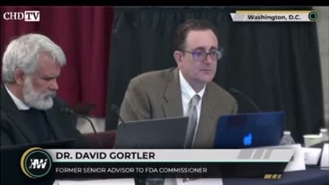 Dr. David Gortler, pharmacist, pharmacologist. former senior advisor to FDA commissioner.