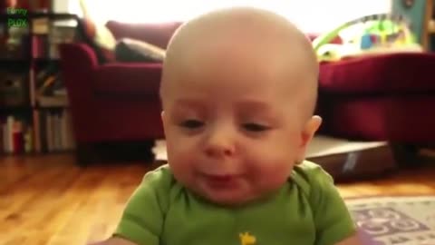 "Try Not To Laugh Challenge: Adorable Baby Reactions Edition"