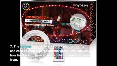 Watch Detailed Review: 【Upgraded Large Volume Version】 LED Trampoline Lights，Remote Control...