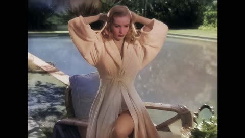 Veronica Lake Sullivans Travels 1941 scene colorized remastered 4k