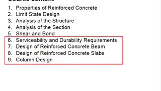 Reinforced Concrete Design - Course Overview 1.0