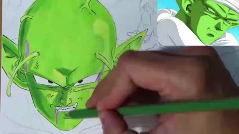 Speed Drawing Piccollo - Desenhar Anime Facil