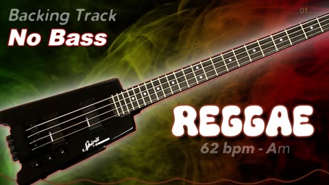 𝄢 🇯🇲 Reggae Backing Track - No Bass - Backing track for bass. Aᵐ 62 BPM #backingtrack