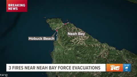 Evacuations underway for wildfire near Neah Bay_1