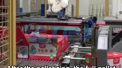 Robot palletizing system for cartons #pack#robot#foryou#palletizer#cartonpack