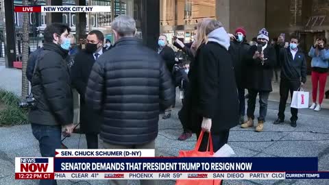 Lady Confronts Chuck Schumer YOU Are Behaving Like Nazi Hitler
