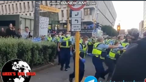 NZ Protestors PUSHED BACK by POLICE