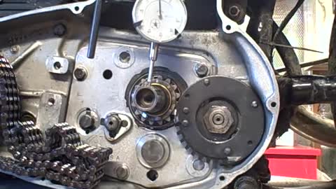 74 Harley transmission input shaft bearing wear at www.MotorManiaGarage.com