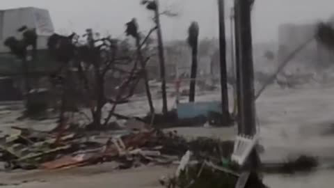 storm in Myers Beach, Florida