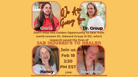 Dr. Ed Group is joining us live February 18, 2024