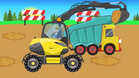 Farm work Combine Harvester and Tractor They work hard | Fairy tale about Farmers Bazylland