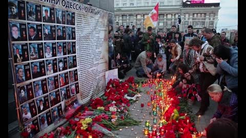 The memory of the people died in a fire in Odessa, on May 2, 2014, honored
