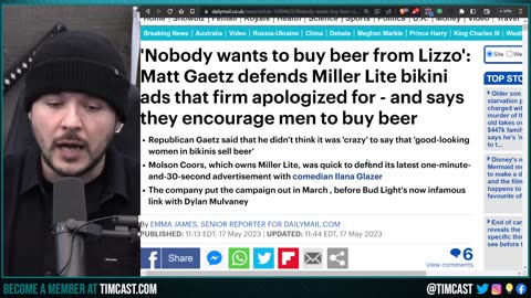 Matt Gaetz SLAMS Miller Lite Saying NO ONE Wants Beer From LIZZO, The Left Is Pride And GLUTTONY