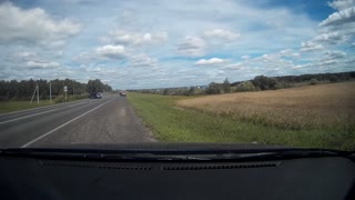 Runaway Tire Surprises Oncoming Car