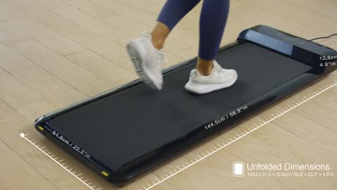 Walkingpad Under Desk Treadmill, Walking Pad Treadmill with Footstep Induction Speed Control, Untra