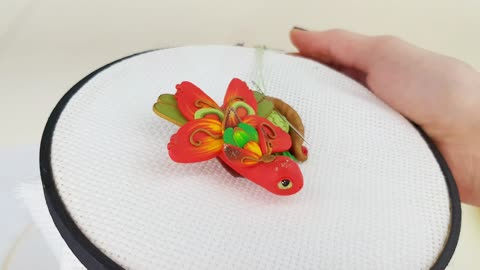 Pincushion for cross stitching Magnet "Avocado star". Magnetic needle minder holder by AnneAlArt