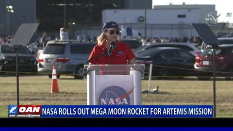 NASA rolls out mega moon rocket for Artemis mission