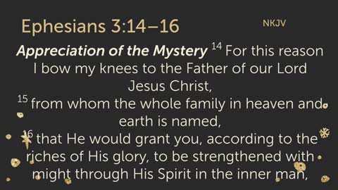 Paul's Prayer for Spiritual Strength For You In 2023 - January 6, 2023