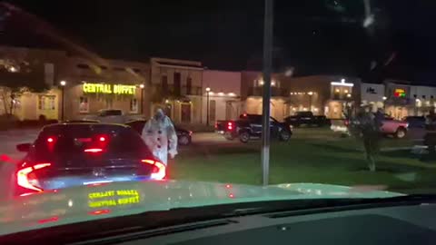 Clown at Haunted Car Wash Scares Son