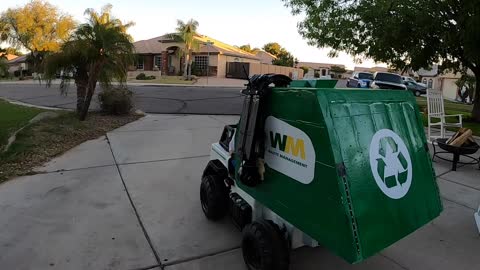 Ultimate WM Garbage Truck for Kids Halloween Costume with candy dump