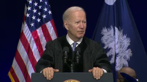 Geriatric Joe Acts Racist in Commencement Address