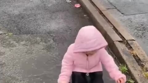 Cute Baby in road