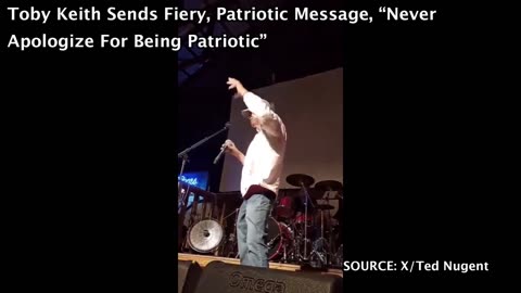 Toby Keith Sends Fiery, Patriotic Message, “Never Apologize For Being Patriotic”