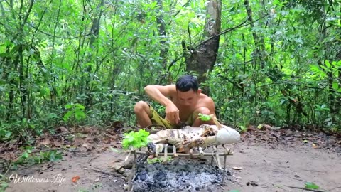 Cooking Biggest Fish in Forest for Survival