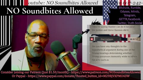 NO Soundbites Allowed Live! Guest appearance on The Voice of Reason - Hunter Biden contempt of Congress!!