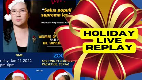 CDC Ph Weekly Huddle Dec 23 2022 Holiday Live Replay of PAO Chief Acosta (01/ 22/22)