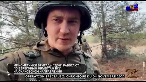 Opération spéciale Z: chronique des principaux événements militaires du 04 novembre 2022