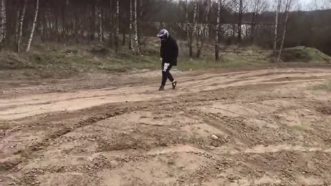 Guy Falls off Quad Bike After Jumping a Ramp