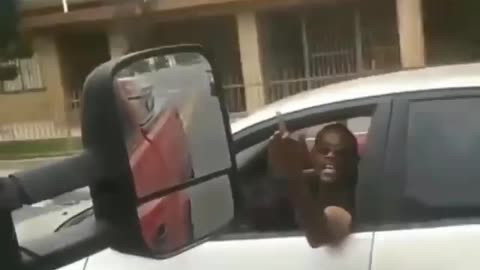 Racist Black Man Yells Insults and Racist Slurs at a Latinos for Driving While Brown
