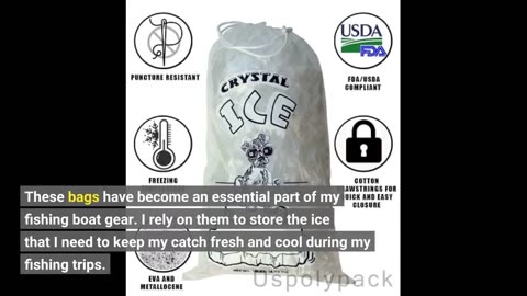 ICE N COLD 20 lb Ice Bags with Drawstring Closure 50 mic Thickness