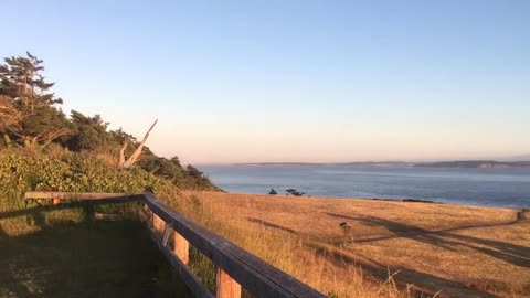 irds chirping & Sunset Fort Ebey Coupeville WA towards the Olympic Mountains