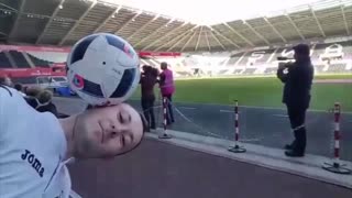 VIDEO: Mourinho knocks football off freestyler's head