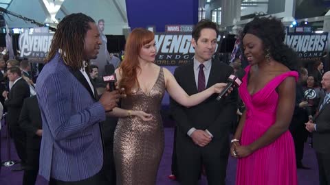 Danai Gurira and Paul Rudd Talk the Snap LIVE from the Avengers Endgame Premiere