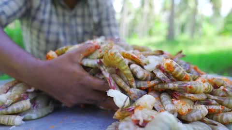 TIGER PRAWNS PERI PERI Crispy Shrimp Recipe Cooking Prawns with Shell Seafood Fry Recipes