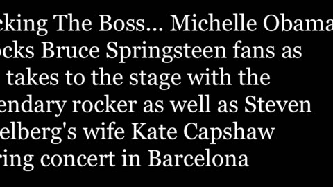 Michelle Obama performs withBruce Springsteen