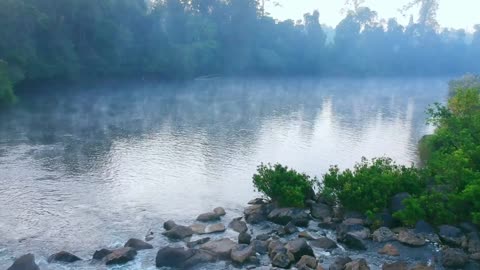 How beautiful the sound of rivers and birds. Psychological comfort