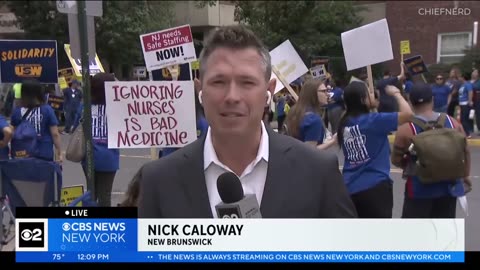 Over 1,700 Nurses Are On Strike at One of New Jersey's Largest Hospitals Over Staffing Shortages