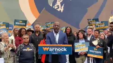 Raphael Warnock starts runoff election campaign in Atlanta