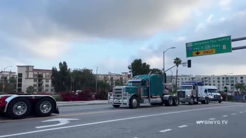 4-10-22 The People's Convoy Rolls into Los Angeles For Defeat the Mandates Rally