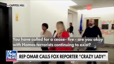 Democratic Rep. Ilhan Omar of Minnesota called a Fox News reporter a “crazy lady”
